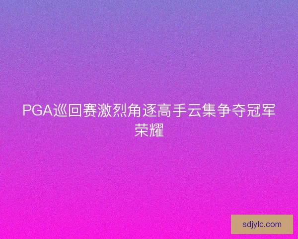 PGA巡回赛激烈角逐高手云集争夺冠军荣耀